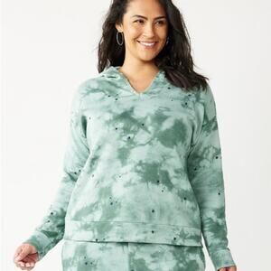 Sonoma Goods for Life green tie dye Fleece Hoodie